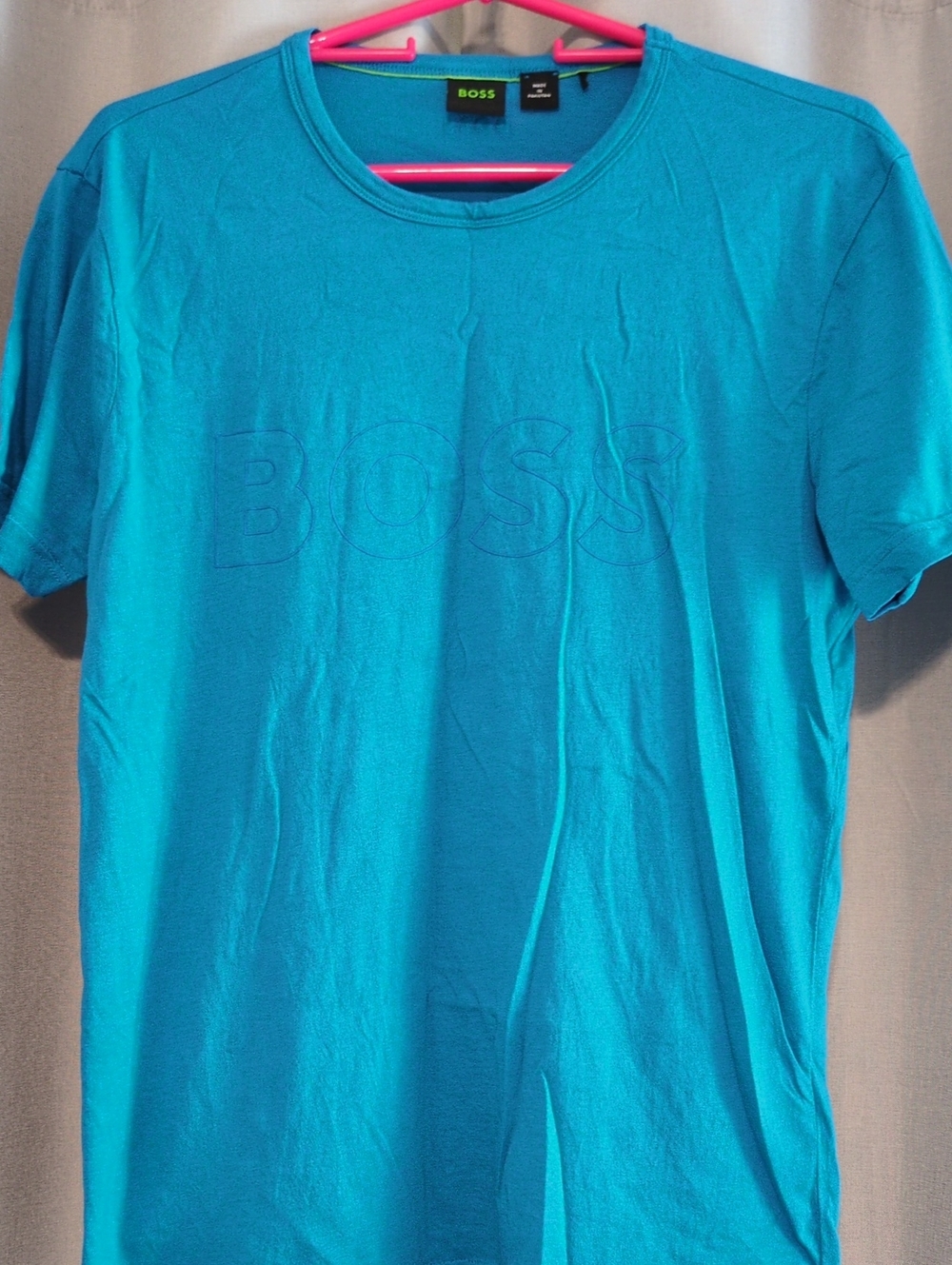 Boss Men’s Blue Crew Neck Logo T-Shirt